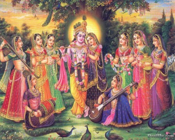 Artworks in 150 Subjects Painting - Radha Krishna 2 Hindoo